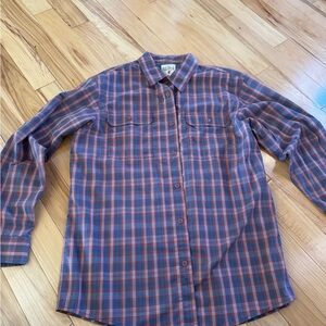 RedHead Orange and Blue Plaid Casual Shirt